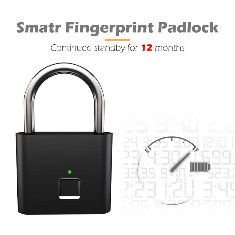 Fingerprint padlock smart padlock small lock fingerprint cabinet lock cabinet lock dormitory anti-theft lock